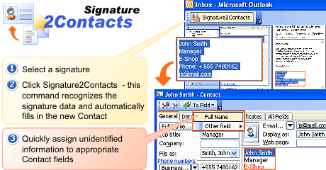 Click to view Signature2Contacts for Outlook 1.11.2176 screenshot